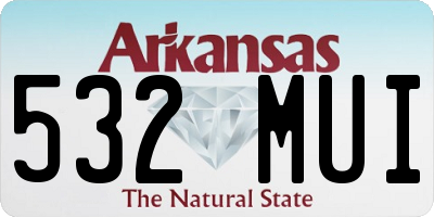 AR license plate 532MUI