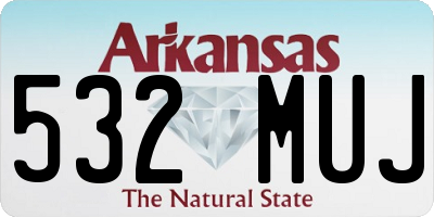 AR license plate 532MUJ