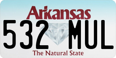 AR license plate 532MUL