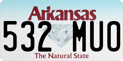 AR license plate 532MUO