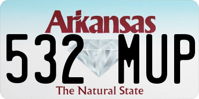 AR license plate 532MUP