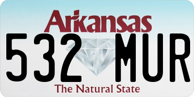 AR license plate 532MUR