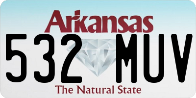 AR license plate 532MUV