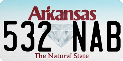 AR license plate 532NAB