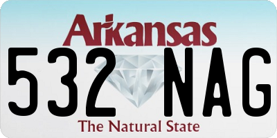 AR license plate 532NAG