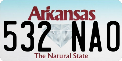 AR license plate 532NAO