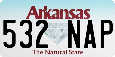AR license plate 532NAP