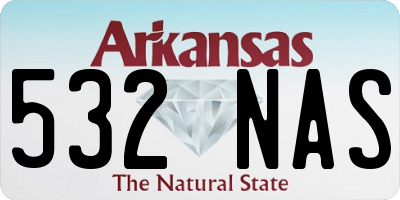 AR license plate 532NAS