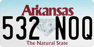 AR license plate 532NOQ
