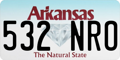 AR license plate 532NRO