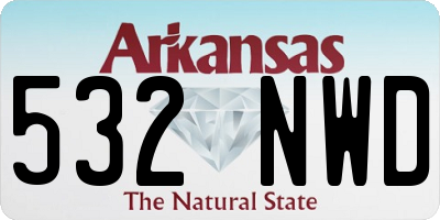 AR license plate 532NWD