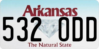 AR license plate 532ODD