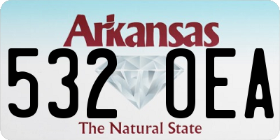 AR license plate 532OEA