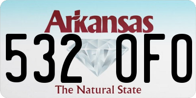 AR license plate 532OFO