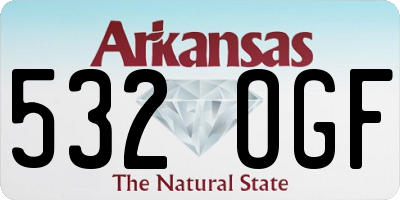 AR license plate 532OGF
