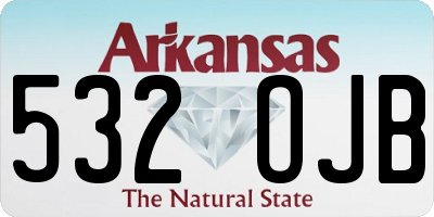 AR license plate 532OJB