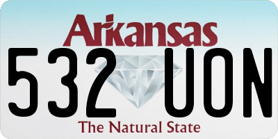 AR license plate 532UON
