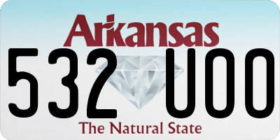 AR license plate 532UOO