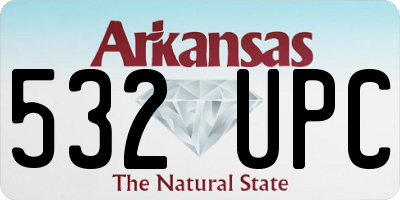 AR license plate 532UPC