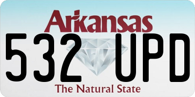 AR license plate 532UPD
