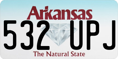 AR license plate 532UPJ
