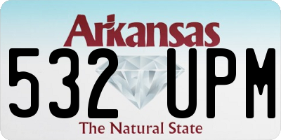 AR license plate 532UPM
