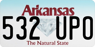 AR license plate 532UPO