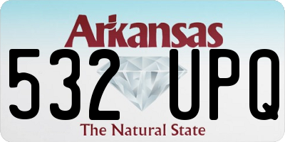 AR license plate 532UPQ