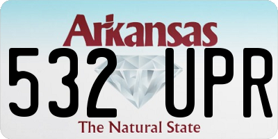 AR license plate 532UPR
