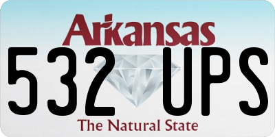 AR license plate 532UPS