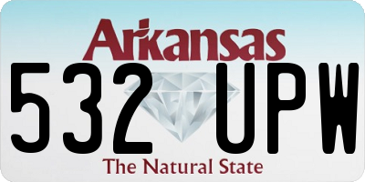 AR license plate 532UPW
