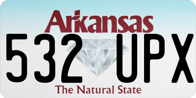 AR license plate 532UPX