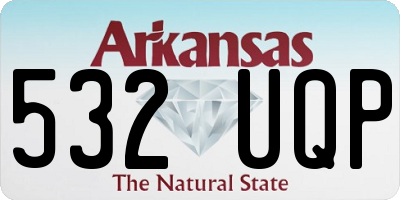 AR license plate 532UQP