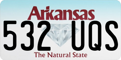 AR license plate 532UQS