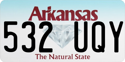 AR license plate 532UQY