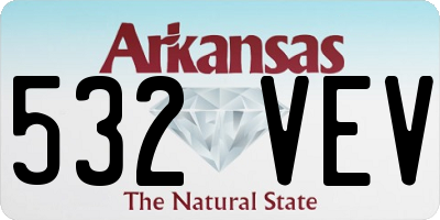 AR license plate 532VEV