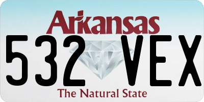 AR license plate 532VEX