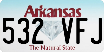 AR license plate 532VFJ