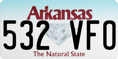 AR license plate 532VFO