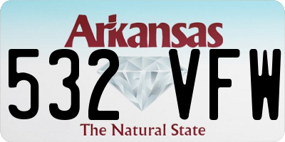 AR license plate 532VFW