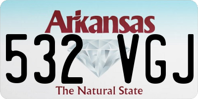 AR license plate 532VGJ