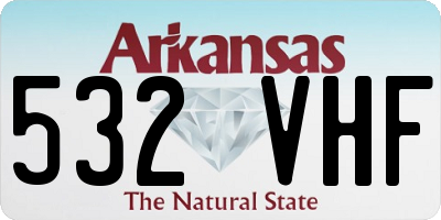 AR license plate 532VHF