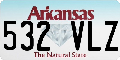 AR license plate 532VLZ