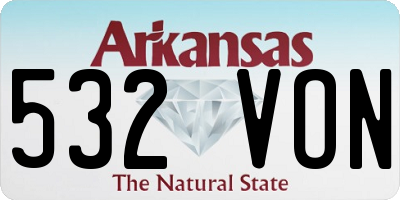 AR license plate 532VON
