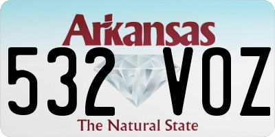 AR license plate 532VOZ