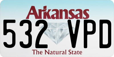 AR license plate 532VPD