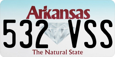 AR license plate 532VSS