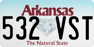 AR license plate 532VST