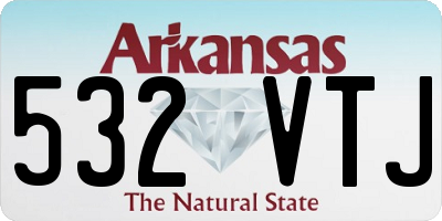 AR license plate 532VTJ