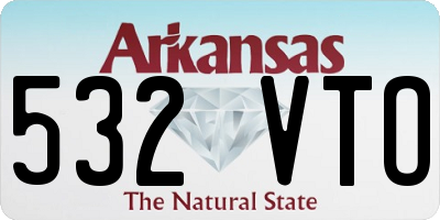 AR license plate 532VTO